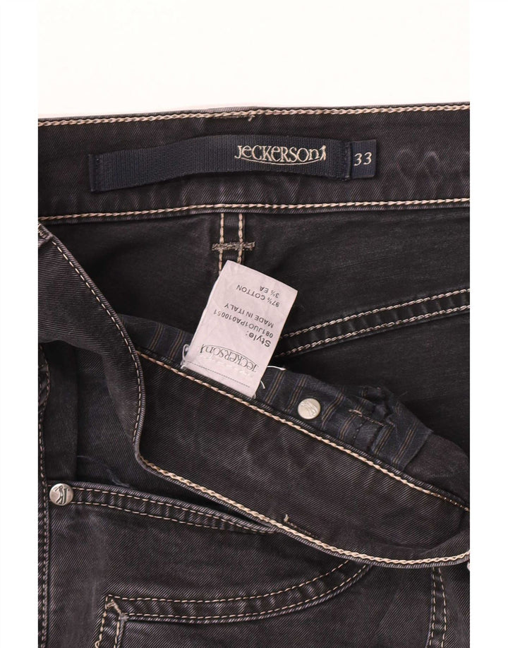 Jeckerson Herren Slim Jeans W33 L33 Schwarze Baumwolle