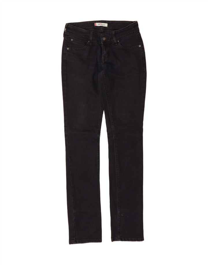 LEVI'S Womens 571 Slim Jeans  W29 L34 Black Cotton Vintage Levi's and Second-Hand Levi's from Messina Hembry 