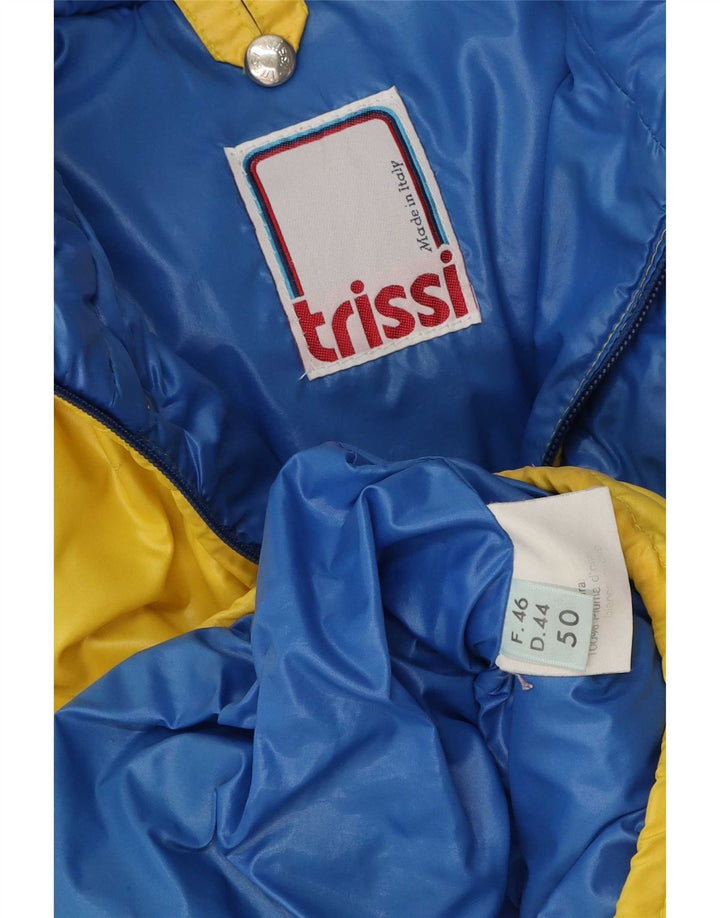Trissi Wattierte Herrenjacke IT 50 Large Gelbes Colourblock-Nylon
