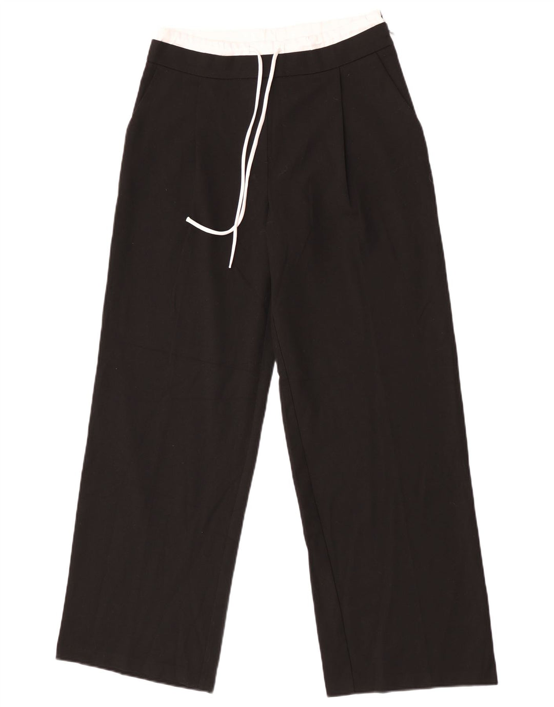Zara Damen Chino-Hose mit Pegged, Größe S, W26, L30, Schwarz, Polyester