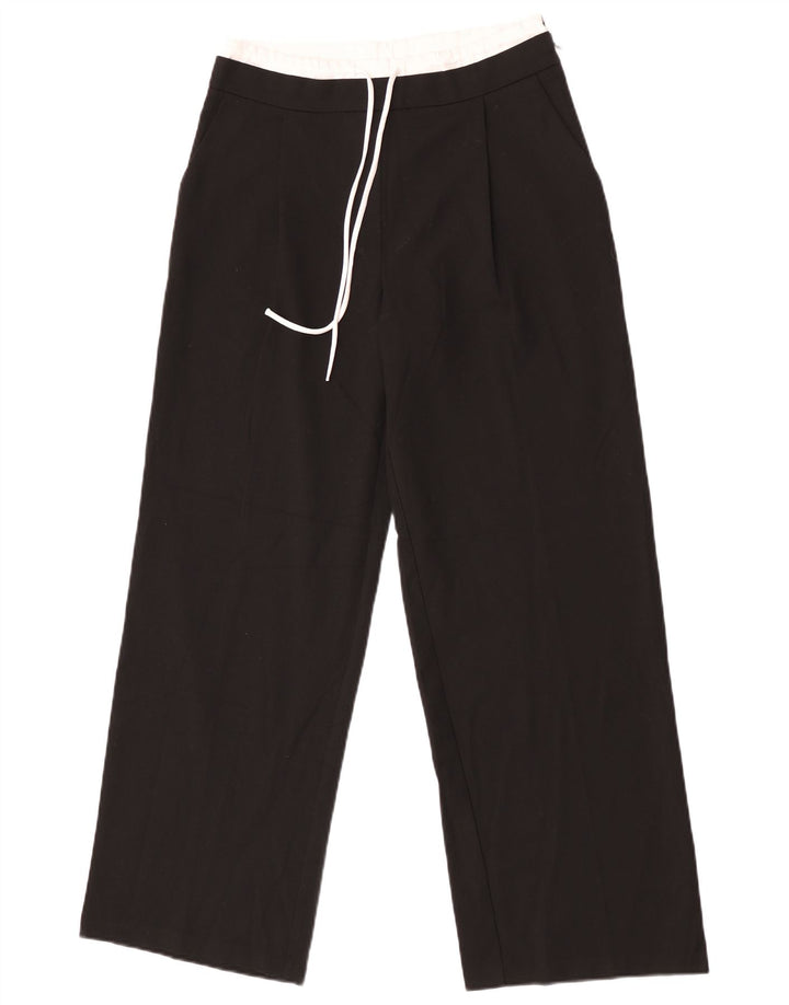 Zara Damen Chino-Hose mit Pegged, Größe S, W26, L30, Schwarz, Polyester