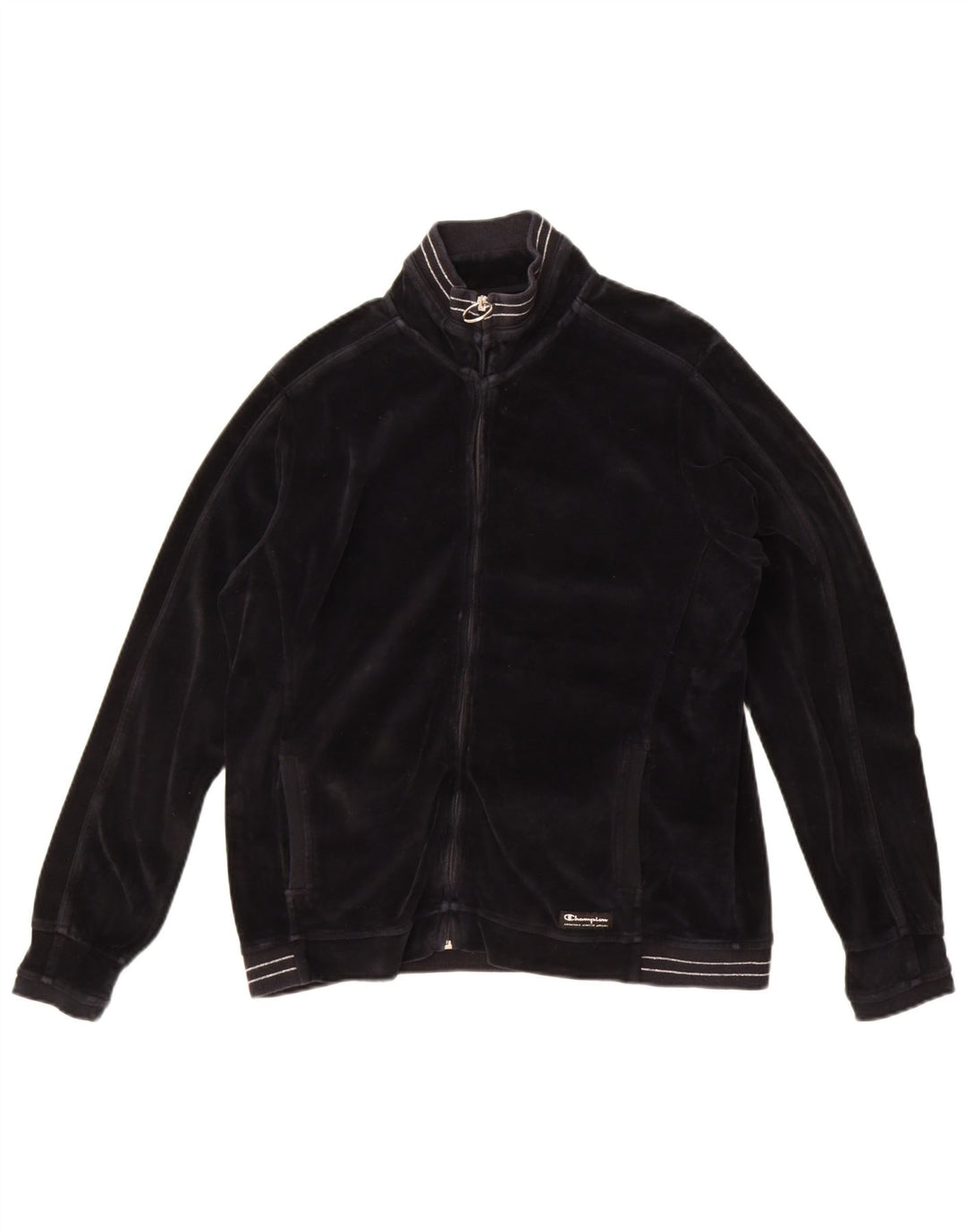 Champion Womens Velvet Full Trainingsanzug UK 16 Large Schwarz Baumwolle