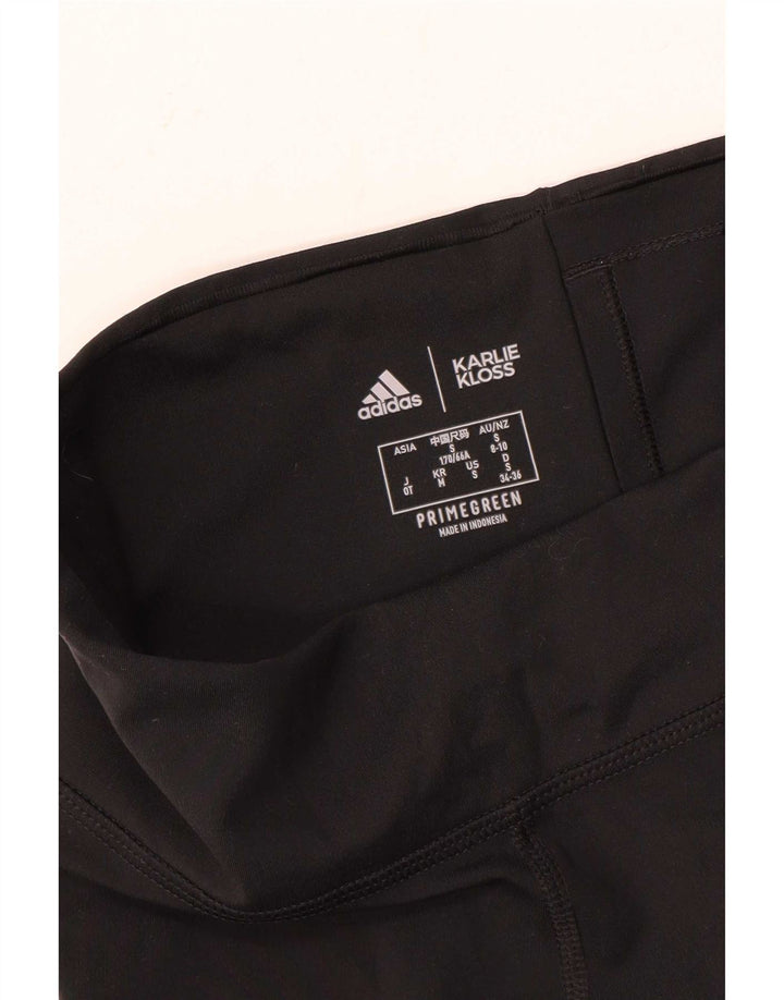 Adidas Damen Graphic Leggings UK 8/10 Small Schwarz