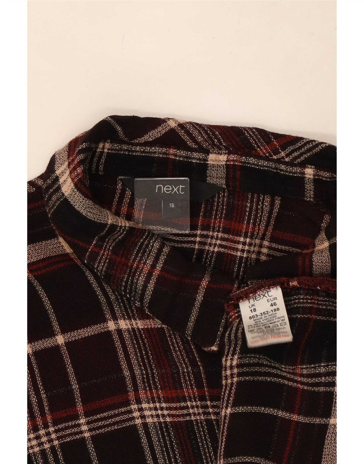 Next Damen-Hemdkleid, UK 18, XL, rot kariert, Viskose