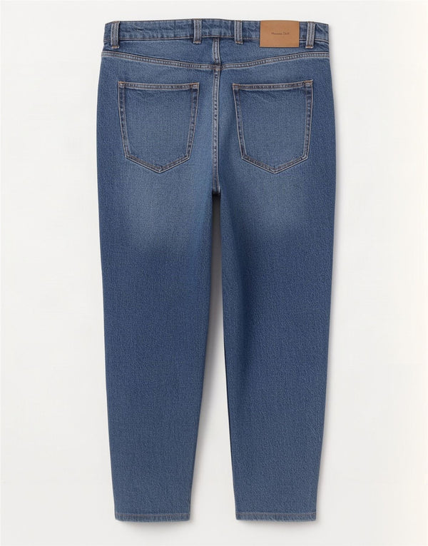 Massimo Dutti Herren Tapered Jeans EU 44 Large W34 L29 Blaue Baumwolle