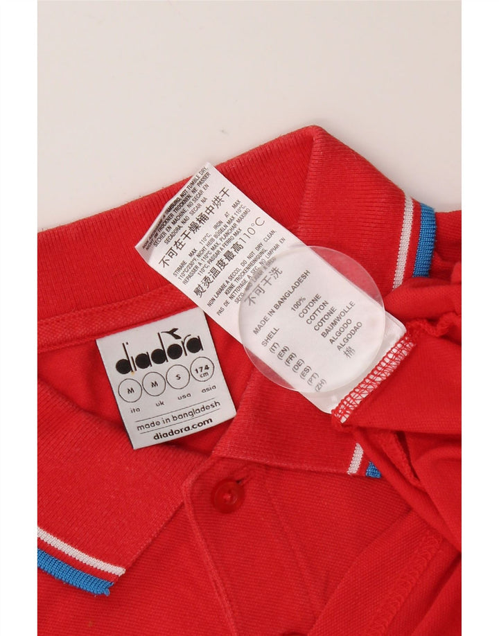 Diadora Herren-Poloshirt aus mittelroter Baumwolle