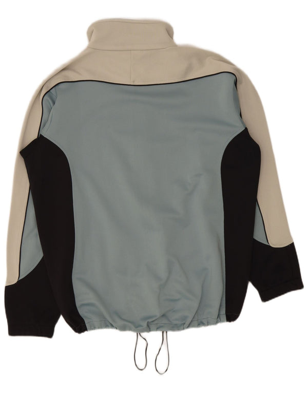 Asics Herren-Trainingsanzug-Top-Jacke, großes blaues Farbblock-Polyester