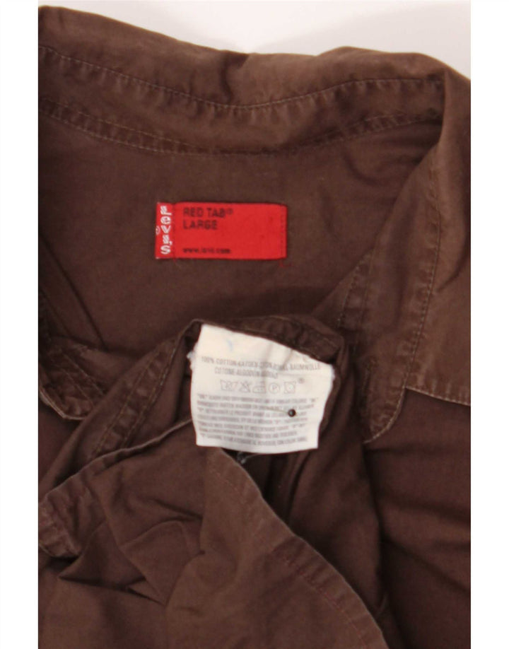 Levi's Herrenhemd, groß, braune Baumwolle