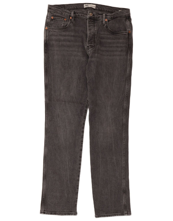Zara Damen Slim Jeans EU 44 XL W34 L31 Grau