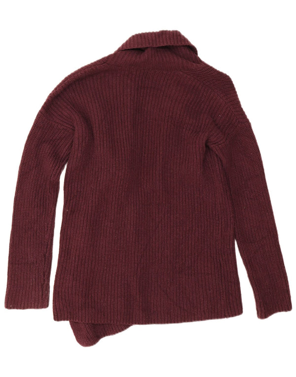 Calvin Klein Damen-Strickjacke in Übergröße, Gr. 10, Größe S, Burgunderrot, Baumwolle