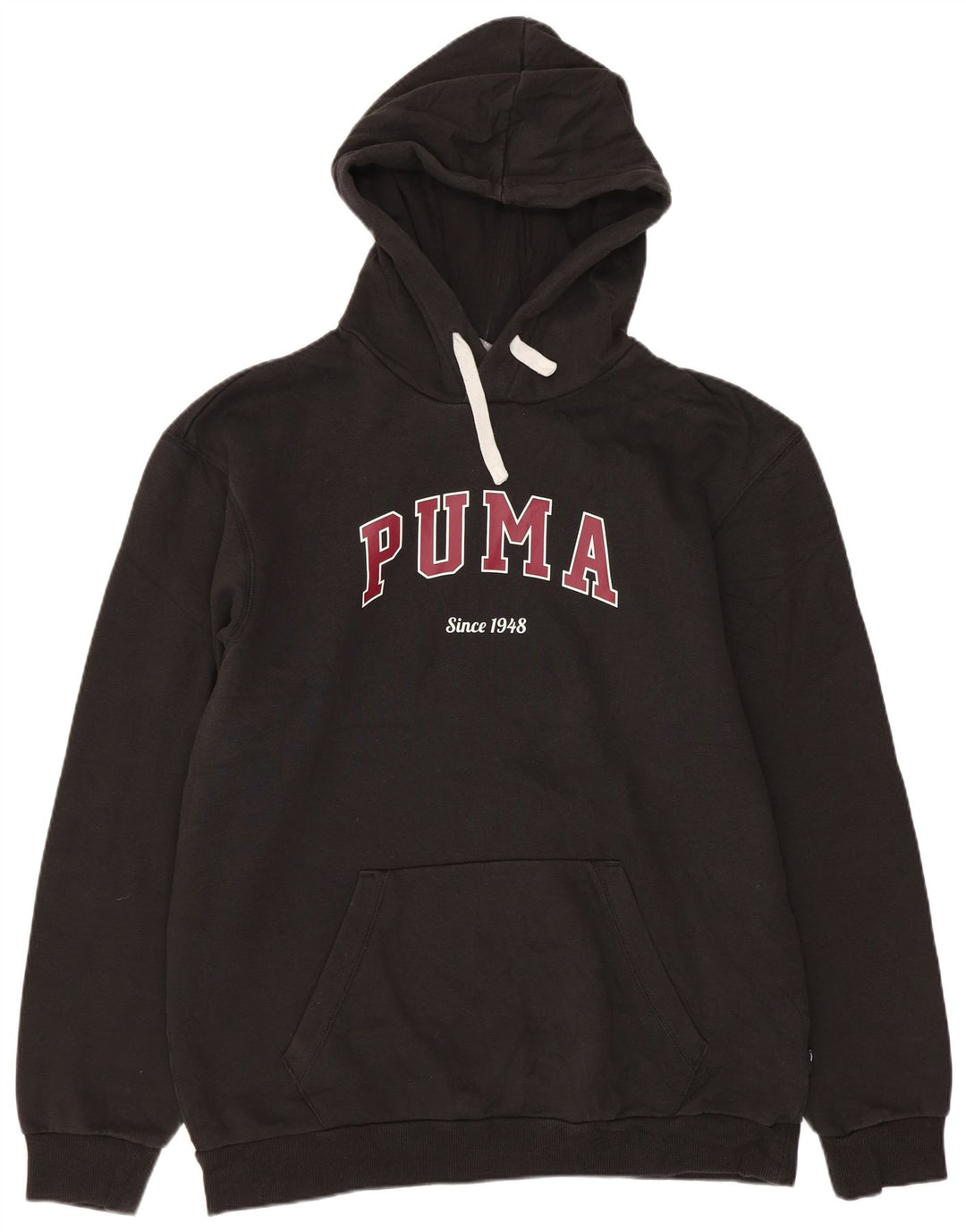 Puma Herren Grafik-Hoodie-Pullover aus mittelschwarzer Baumwolle