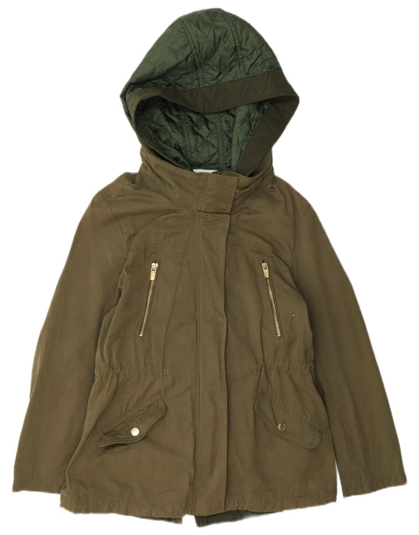 Zara Parka-Jacke mit Kapuze für Mädchen, 13–14 Jahre, Khaki, Polyester
