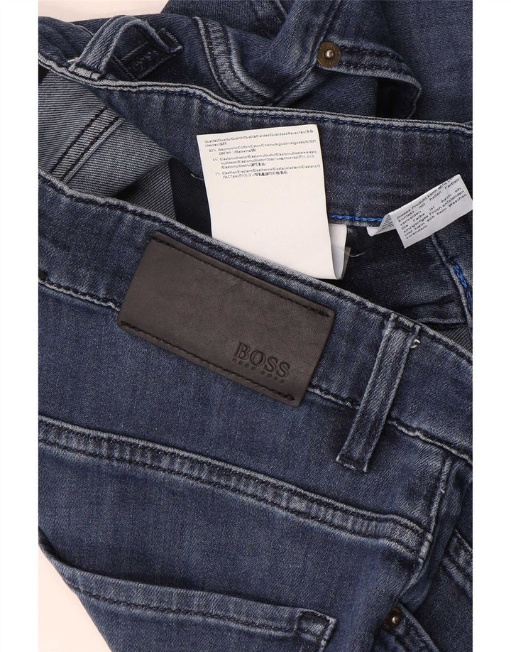 Hugo Boss Herren Slim Jeans W30 L29 Marineblau Baumwolle