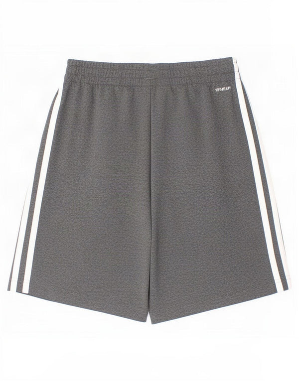 Adidas Boys Aeroready Sport Shorts 11-12 Years Grey Flecked Polyester