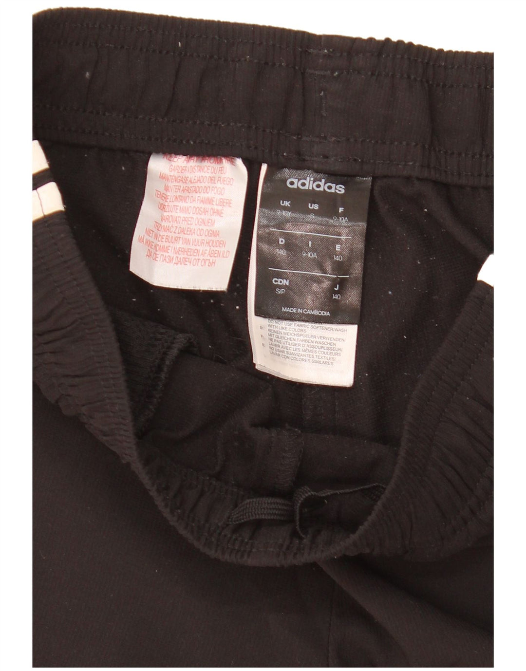 Adidas Sportshorts für Jungen, 9–10 Jahre, schwarzes Polyester