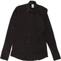 ZARA Mens Formal Shirt Large Black Cotton Vintage Zara and Second-Hand Zara from Messina Hembry 