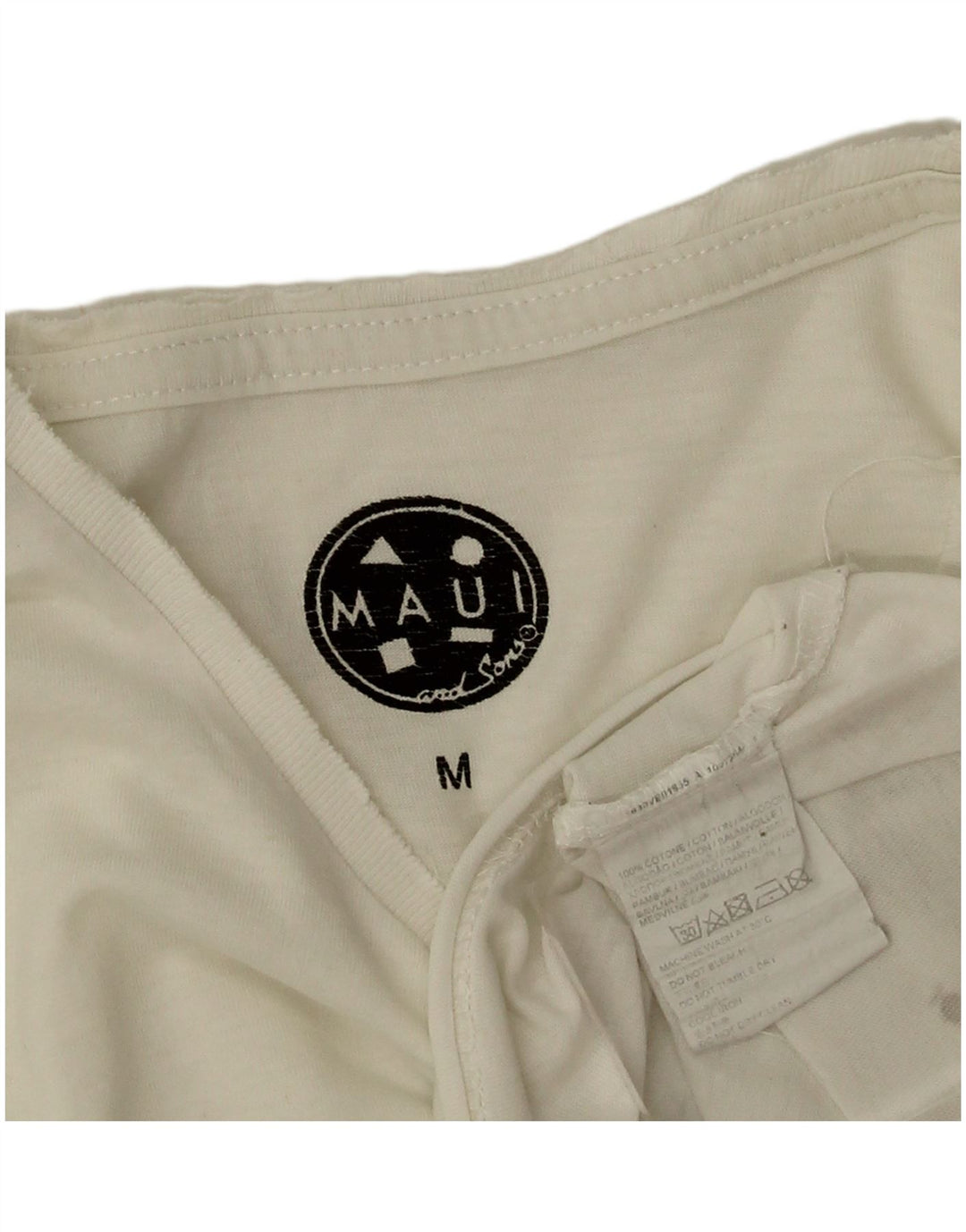 Maui and Sons Herren-T-Shirt mit Grafik, mittelweiße Baumwolle