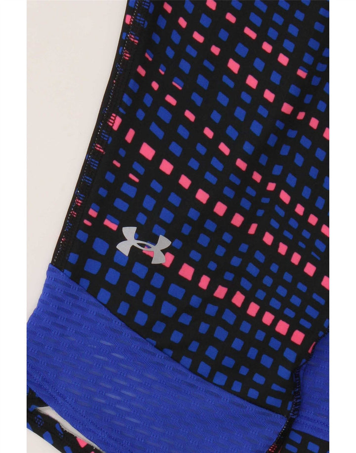 Under Armour Damen Capri-Leggings UK 12 Mittelblau gestreift