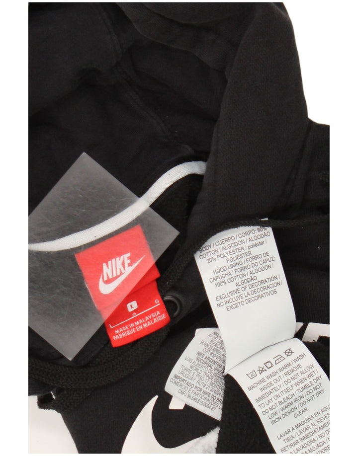 Nike Herren-Kapuzenpullover, groß, schwarze Farbblock-Baumwolle