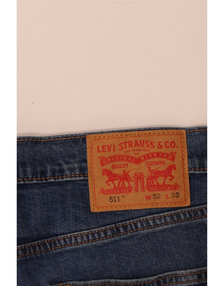 Levi's Herren 511 Slim Jeans W32 L32 Blaue Baumwolle
