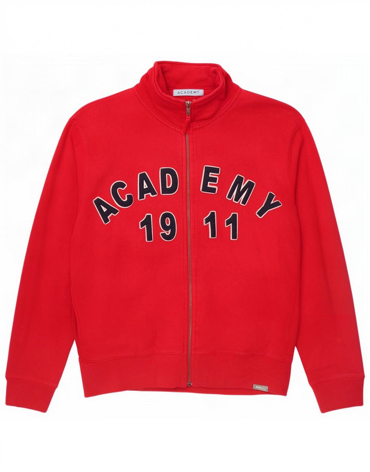 Fila Herren-Trainingsanzugoberteil mit Grafik, mittelrote Baumwolle