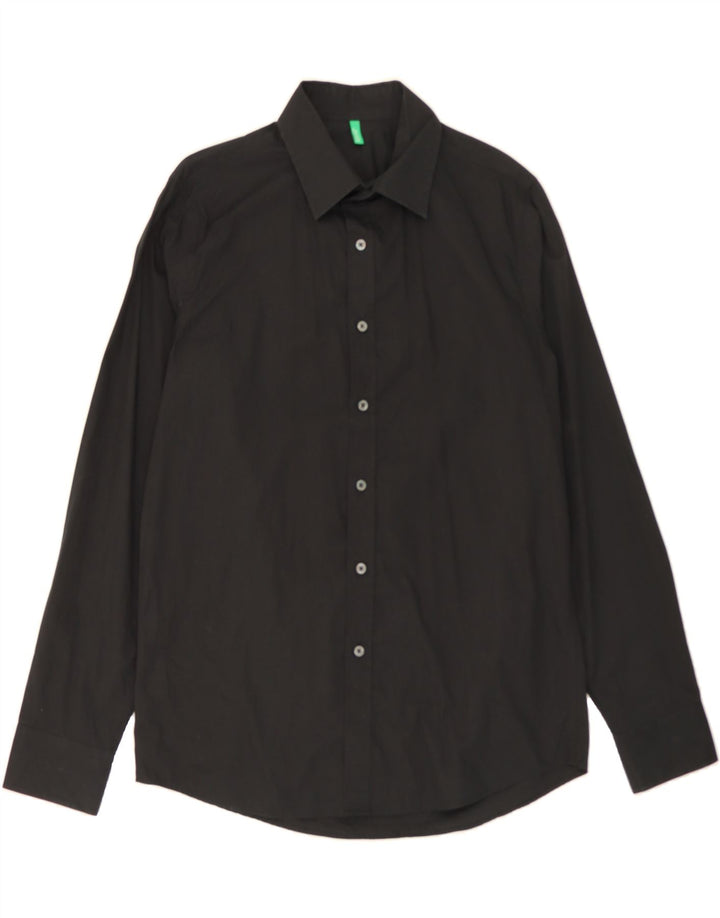 BENETTON Mens Shirt Small Black Vintage Benetton and Second-Hand Benetton from Messina Hembry 