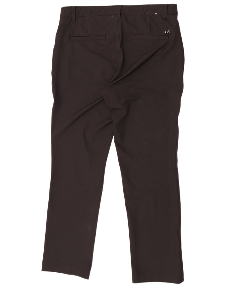 Calvin Klein Herren Straight Chino Hose W34 L31 Schwarz Polyester