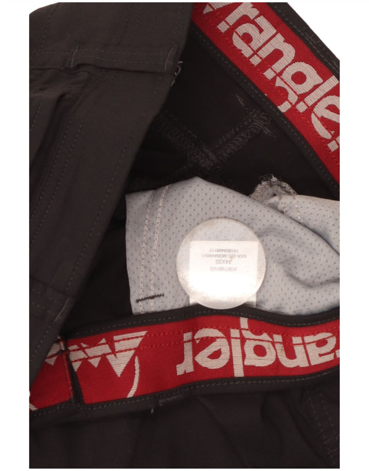 Wrangler Herren gerade Cargohose W34 L32 schwarzes Nylon