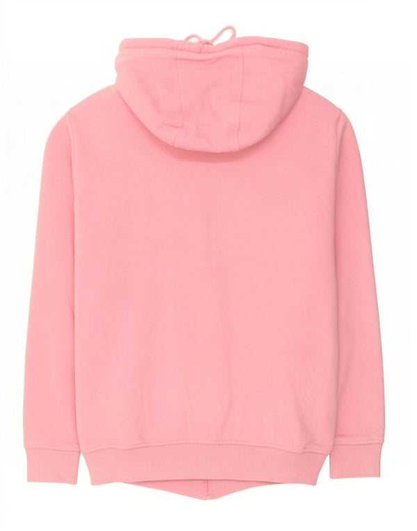 Ellesse Womens Zip Hoodie Pullover UK 10 Small Rosa Baumwolle