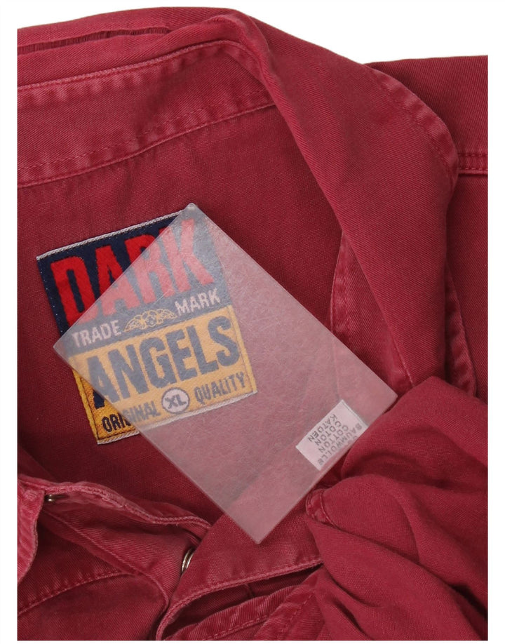 Vintage Herren Westernhemd XL Burgunder Baumwolle