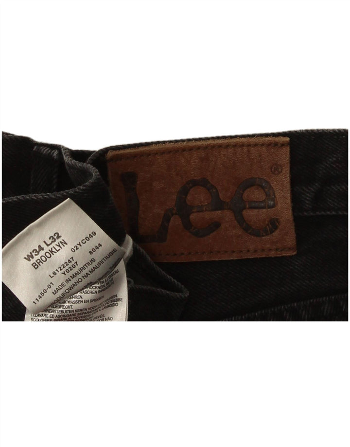 Lee Herren Brooklyn Capri Jeans W34 L23 Graue Baumwolle