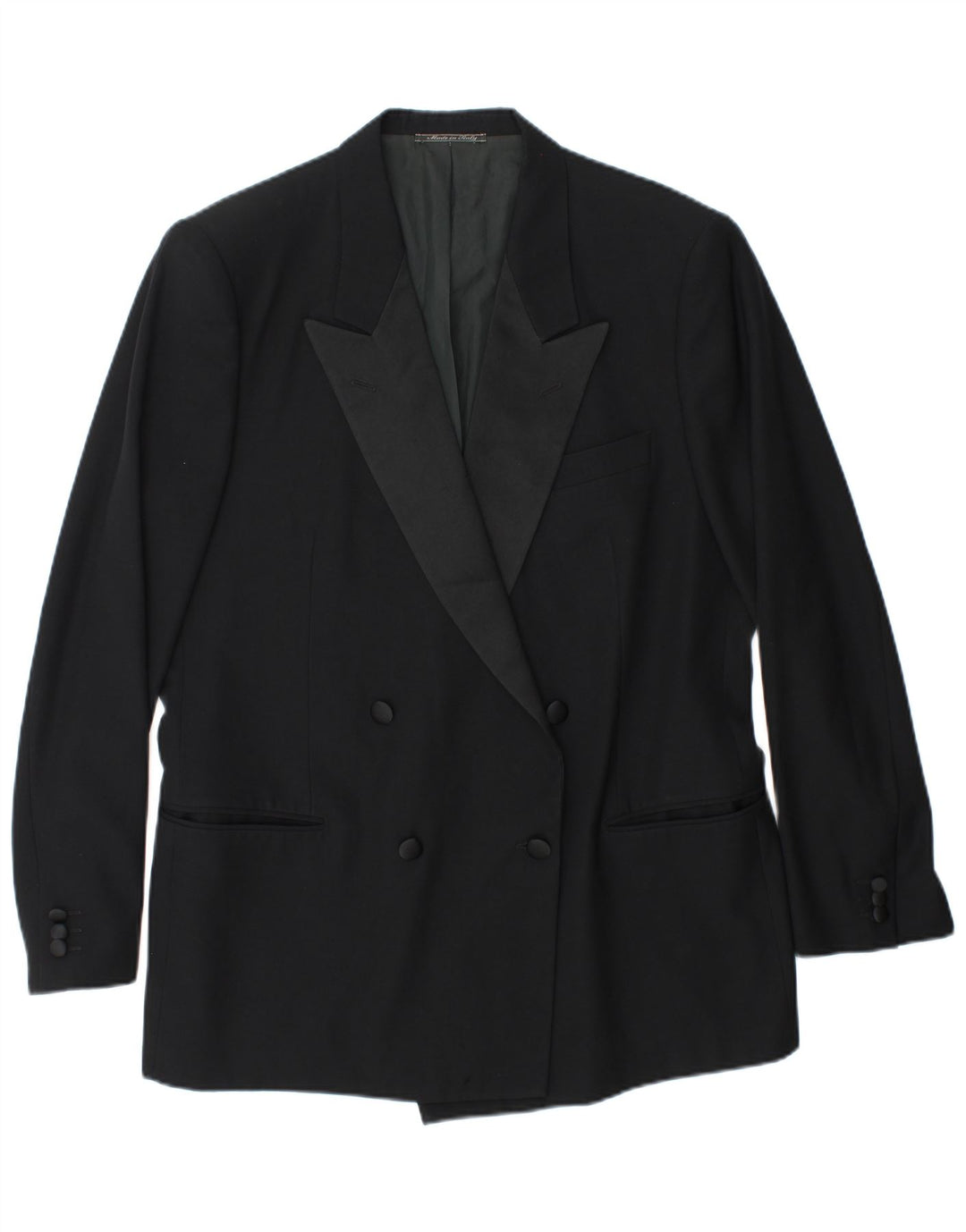 Egon Von Furstenberg Herren UK 40 Large W32 L32 Schwarze Schurwolle