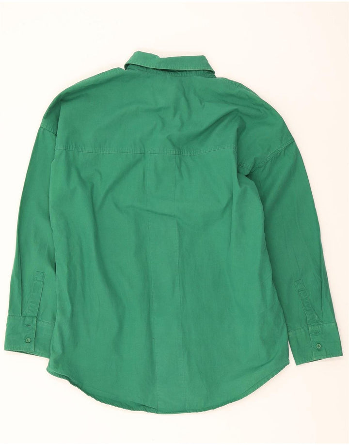ESPRIT Womens Oversized Shirt UK 10 Small Green Cotton Vintage Esprit and Second-Hand Esprit from Messina Hembry 