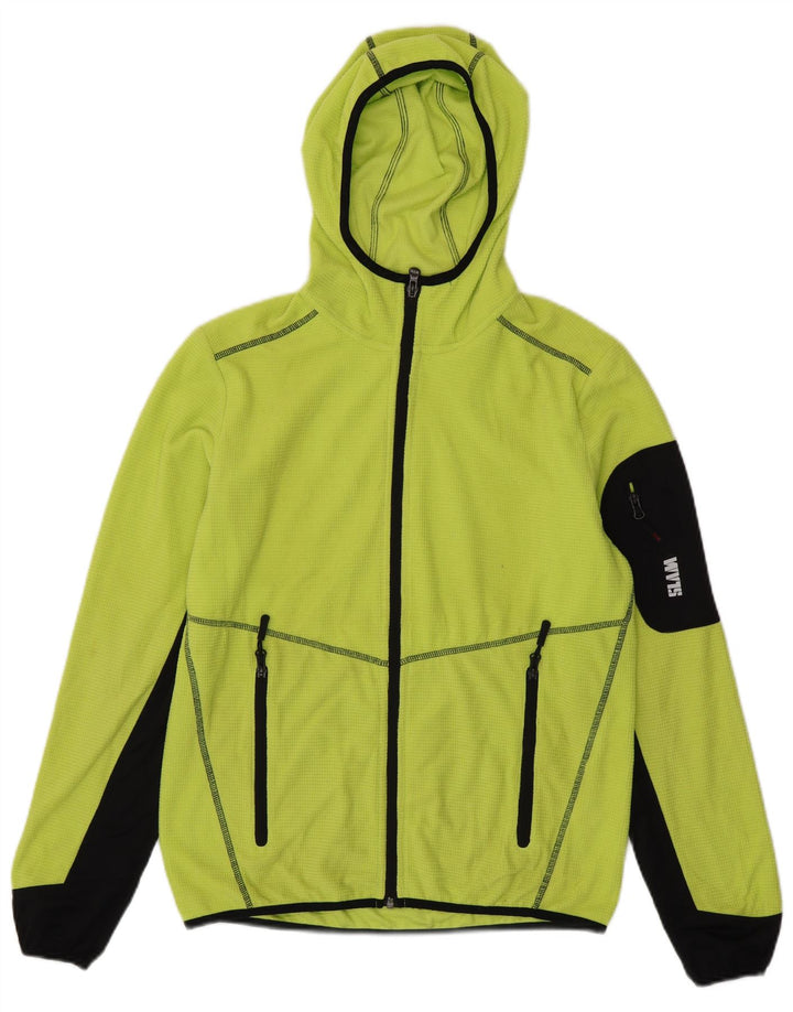 SLAM Herren-Kapuzenpullover mit Reißverschluss, klein, grün, Farbblock-Polyester