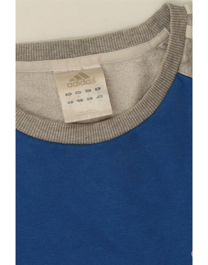 Adidas Herren Sweatshirt Pullover Small Grau Colourblock Baumwolle