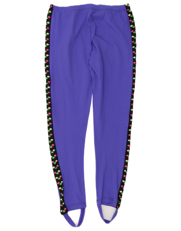 Arena Womens Graphic Steigbügel-Leggings UK 14 Large Lila Geometrisch