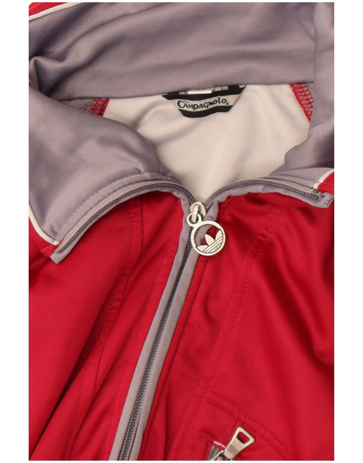 Campagnolo Herren-Trainingsanzug, Oberjacke, IT 54, XL, rotes Farbblock-Polyester