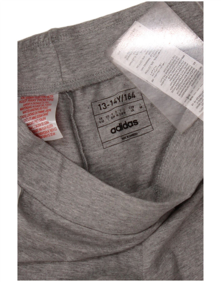 ADIDAS Mädchen-Leggings, 13–14 Jahre, graue Baumwolle