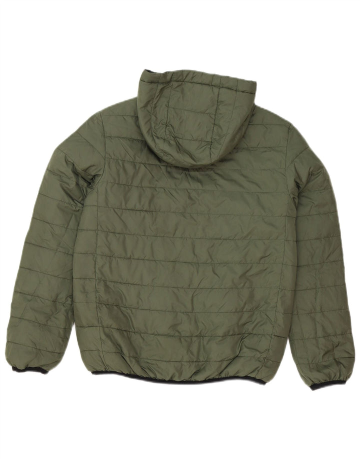 Quiksilver Wendbare wattierte Jacke mit Kapuze für Jungen, 11–12 Jahre, Mittelkhaki