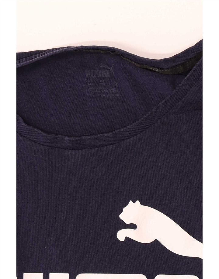Puma Herren Kurzarm-T-Shirt mit normaler Grafik, 2XL, Marineblau