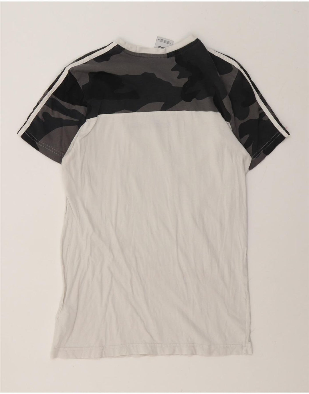 Adidas Herren T-Shirt Top Small Weiß Camouflage Baumwolle