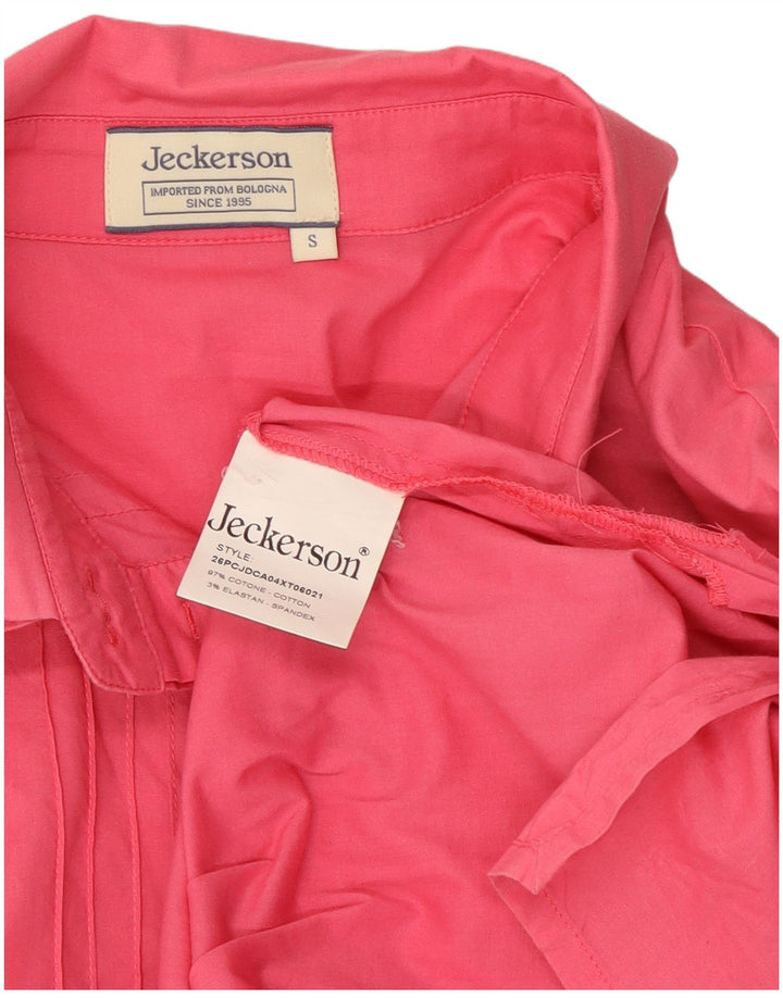 Jeckerson Damen-Pulloverhemd mit 3/4-Ärmeln, UK-Größe 10, Größe S, Rosa, Baumwolle