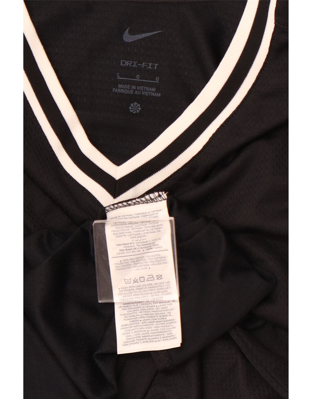 NIKE Herren Dri Fit Weste Top Large Schwarz Polyester