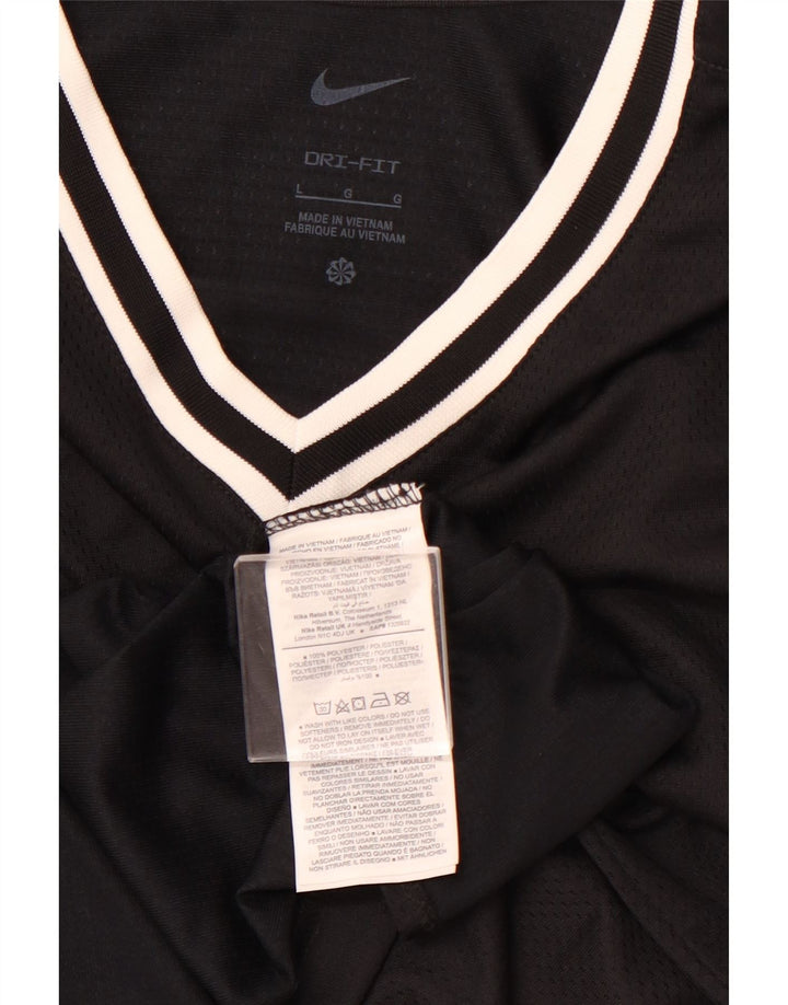 NIKE Herren Dri Fit Weste Top Large Schwarz Polyester