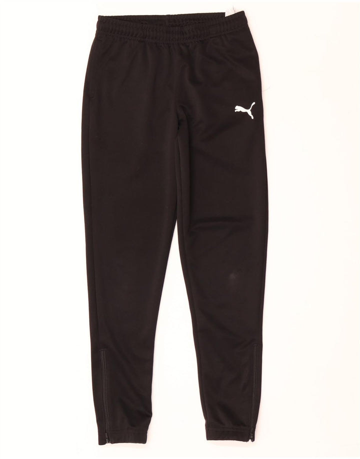 Puma Jungen-Trainingshose, Jogginghose, 11–12 Jahre, schwarzes Polyester