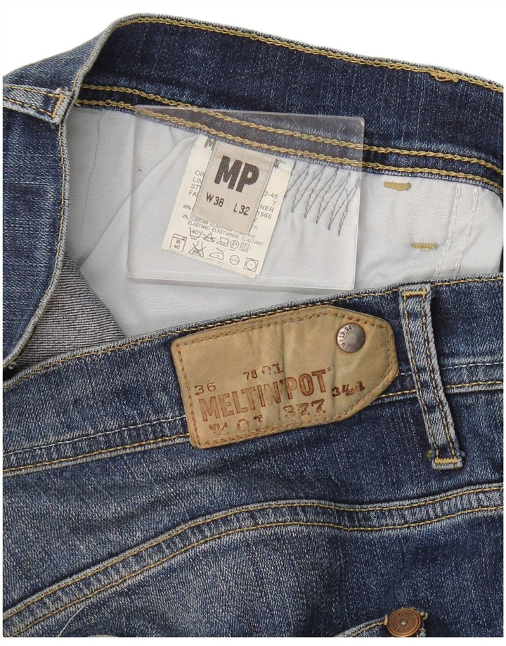 Meltin' Pot Capri-Jeans für Damen, W38, L22, blaue Baumwolle