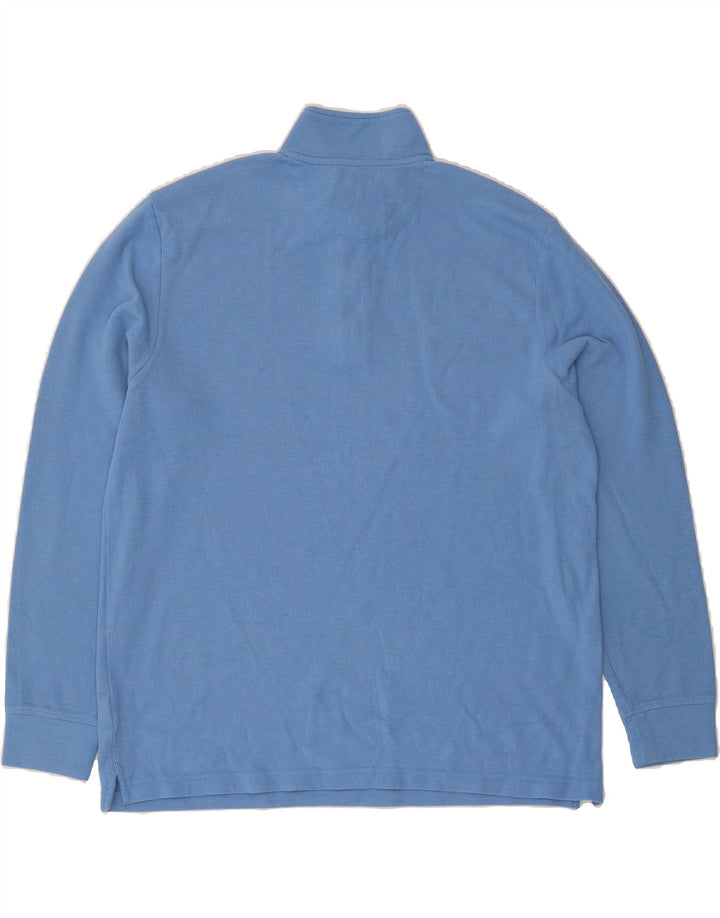 CHAPS Mens Big & Tall Zip Neck Sweatshirt Jumper XL Blue Cotton Vintage Chaps and Second-Hand Chaps from Messina Hembry 
