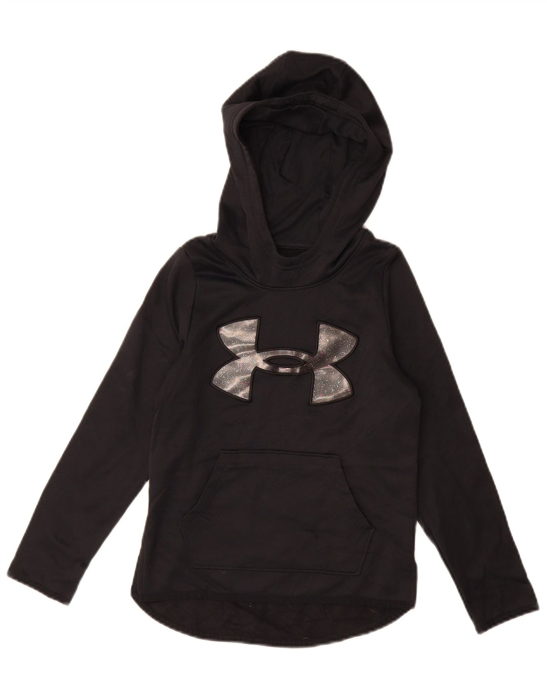 UNDER ARMOUR Kapuzenpullover mit Grafik für Mädchen, 7–8 Jahre, Größe S, Schwarz, Polyester