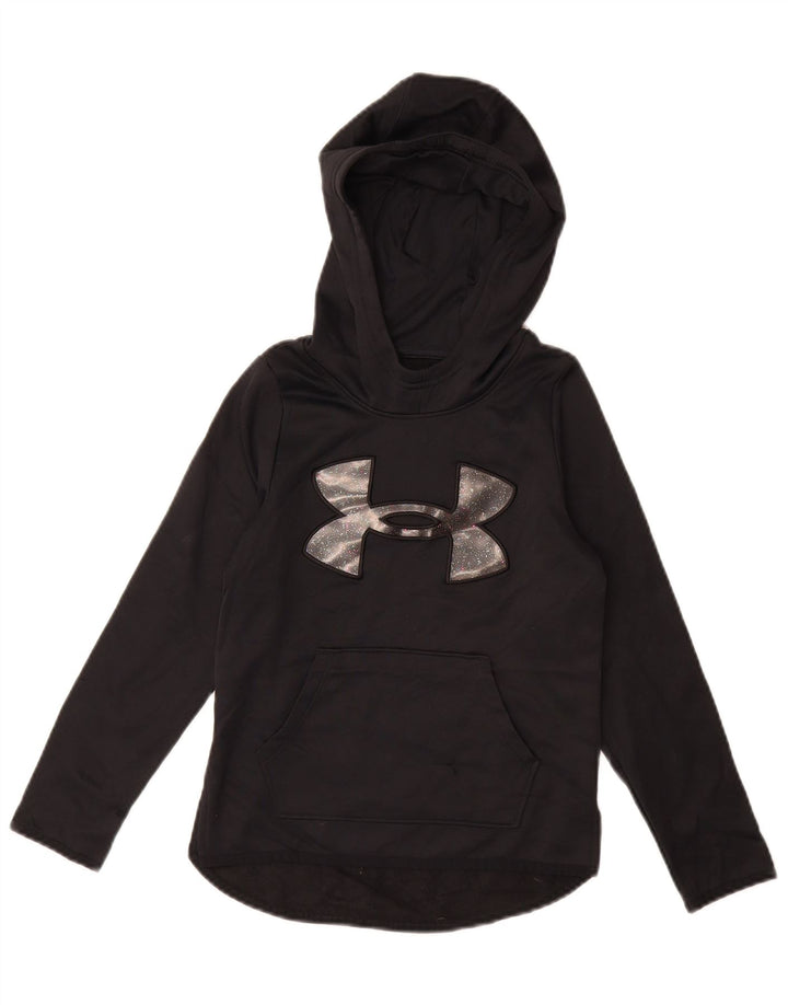 UNDER ARMOUR Kapuzenpullover mit Grafik für Mädchen, 7–8 Jahre, Größe S, Schwarz, Polyester