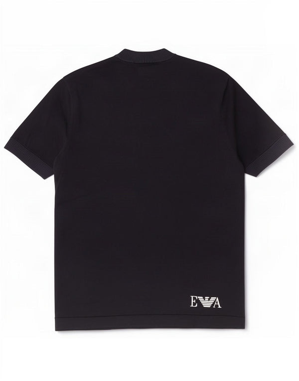 Emporio Armani Mens Short Sleeve Crew Neck Jumper Sweater Medium Navy Blue